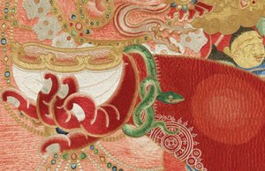 帝国刺绣丝绸唐卡细部 作者 明代中文学校