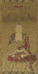 Dhyani佛（墨水和纸上的颜色）