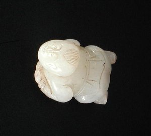 男孩图，明朝（1368-1644）（玉石） 作者 明代中文学校