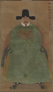 韩一阁，约 1368-1644 年（挂轴，绢本设色） 作者 明代中文学校