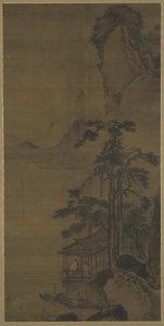 从15世纪末16世纪初的水亭观看满月