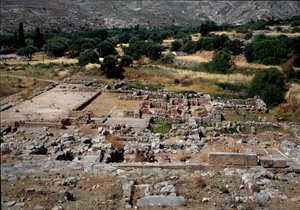米诺斯文明：查看建于公元前 1700-1650 年左右的扎克罗斯宫殿遗址。 克里特岛 作者 美浓