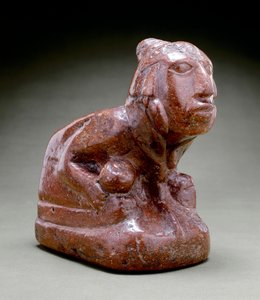 人类肖像管，卡霍基亚，1000-1300（铝土矿） 作者 密西西比文化