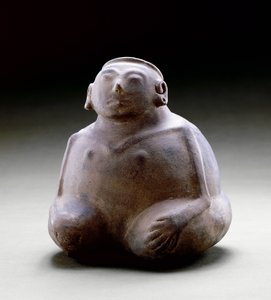人类肖像船，1300-1500（陶瓷） 作者 密西西比文化