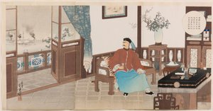 在威海卫全军覆没的中国北洋舰队丁汝昌上将在官邸自杀身亡