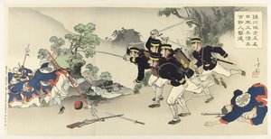 在钦川地区，五名工兵驱逐了 100 多名中国士兵
钦泉之国的日本新平百人斩