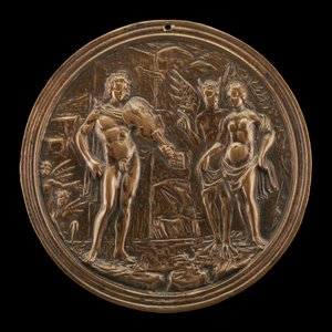Orpheus Redeeming Eurydice，15世纪末-16世纪初。 作者 Moderno