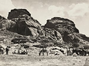 在法西斯时代建立一个帝国。Amba Meterà，1936年5月9日（黑白照片）。 作者 莫迪斯蒂诺·巴尔迪内蒂
