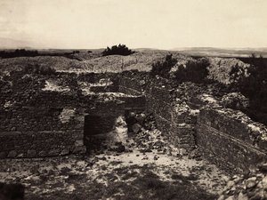 Building an Empire in the Fascist age: Axum ruins of the Temple of the Sun at Adulis, 09/05/1936 (b/w photo) 作者 莫迪斯蒂诺·巴尔迪内蒂