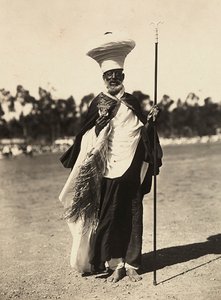 在法西斯时代建立一个帝国：cascì burrù，1936年5月9日（黑白照片）。 作者 莫迪斯蒂诺·巴尔迪内蒂