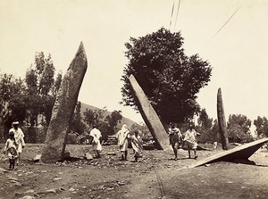 Building an Empire in the Fascist age: site on which the Obelisk of Axum once stood, now transferred to Rome, 09/05/1936 (b/w photo) 作者 莫迪斯蒂诺·巴尔迪内蒂