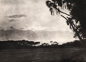 在法西斯时代建立一个帝国：加斯克的日落，1936年5月9日（黑白照片）。 作者 莫迪斯蒂诺·巴尔迪内蒂