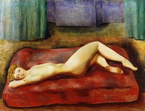 红床上的裸体；Nu au Lit Rouge