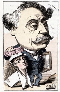 亚历山大·杜马斯·菲尔斯 (Alexandre Dumas Fils) 的卡通片，Moloch 着 作者 主宰