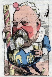 法国政治家Lorgeril子爵（Hippolyte Louis）的漫画。 作者 主宰