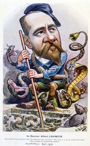 Calmette 博士 - Moloch 的卡通，在“” Chanteclair 中，1909 年 2 月