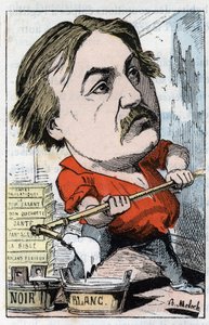 古斯塔夫-多尔的肖像，漫画家和雕刻家1832-1883年在Touchatout的 "Le Trombinoscope "中，B. Moloch的漫画1882年（1849-1909）。私人收藏。 作者 主宰