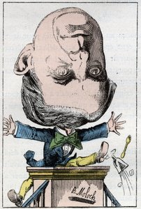 Henri, Pierre, Edmond DUFAUR DE GAVARDIE (1823 - 1910) 法国参议员在Touchatout的 "Le Trombinoscope "中的肖像，B. Moloch的漫画，1882年（1849-1909）。私人收藏。 作者 主宰
