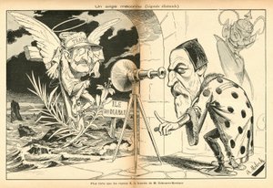 笑的形象》，第 4 期，约 1897_11_13 - 插图作者：阿方斯-赫克托-哥伦布，人称 B. 莫洛奇或莫洛奇（1849-1909 年）：一个不知名的天使 - 德雷福斯事件，魔鬼岛 - 德雷福斯-阿尔弗雷德，舍勒-凯斯特纳-奥古斯特 作者 主宰