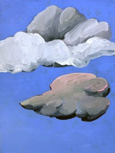 漂流者，2022 年（丙烯酸和闪光颜料，帆布）