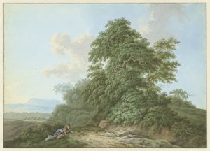 路边休息的旅客的风景 作者 Monogrammist FWH（可能）