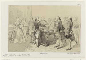 威廉五世表彰多格尔浅滩海战的英雄，1781 年 作者 查尔斯·罗森（Charles Rochussen）
