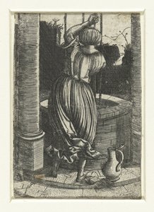 井边的女人 作者 Monogramist IS（雕刻师）