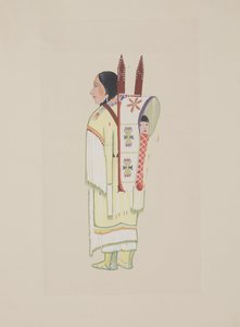 Kiowa Squaw，约1934年（水彩）