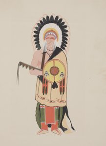 3号面板，c.1934年（水彩）