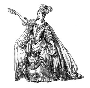 法国剧院的服饰，1885年。