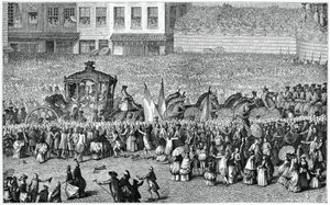 游行中的马车，1782年，1885年。