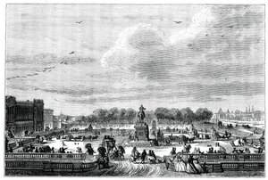 路易十五国王法国宫殿的花园，1763年至1885年。