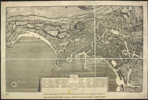 那不勒斯地图, 那不勒斯市地图 ...M.L. Jolivet ...Belin.[sic] et sclp.1755 年（雕刻） 作者 莫里斯·刘易斯·乔利维