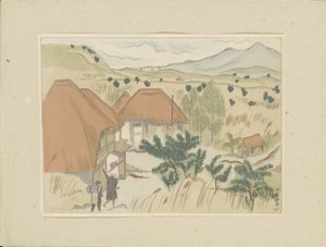 川上温泉
川上温泉（实物标题）
第二部分，会津地区（系列名称）
Dai nishû，会津之布（系列名称）
日本风景版画（系列名称）
Nihon fûkei hanga（系列名称） 作者 伊上盆骨