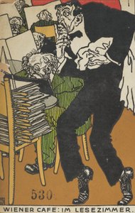 维也纳咖啡馆：在阅览室里 维也纳咖啡馆：在阅览室里，1911年。 作者 莫里茨荣格