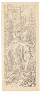 童话故事《七只乌鸦和他们忠实的妹妹》中的一个场景，1830-1831年。 作者 莫里茨·路德维希·冯·施温德