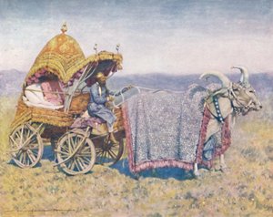 来自Bikanir的本地牛车》，1903年。   作者 莫蒂默·卢丁顿·门佩斯