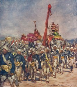 留守者游行中的典型群体》，1903年 作者 莫蒂默·卢丁顿·门佩斯
