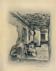 塞维利亚的庭院》，1903年。 作者 莫蒂默·卢丁顿·门佩斯