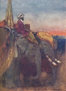 斋浦尔大象》，1903年 作者 莫蒂默·卢丁顿·门佩斯