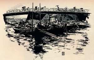 日本大阪，摄于1900年。 作者 莫蒂默·卢丁顿·门佩斯