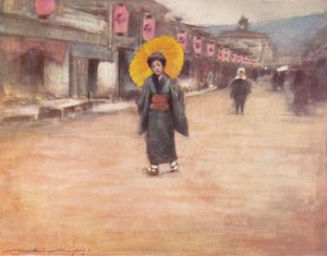 1901年在基奥的一条街，1901年 作者 Mortimer Ludington Menpes