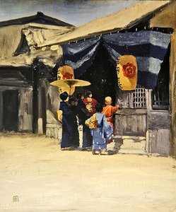 新生婴儿首次访问其监护人的圣地 作者 Mortimer Ludington Menpes