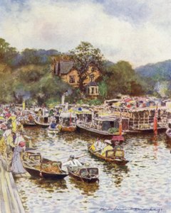 Boulters Lock下方 作者 Mortimer Ludington Menpes