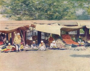 1905年，白沙瓦集市日 作者 Mortimer Ludington Menpes