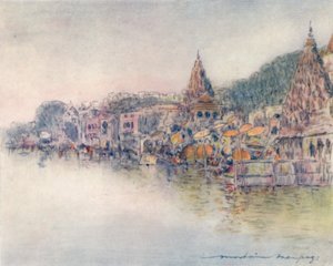 1905年，在贝纳雷斯的圣河河畔 作者 Mortimer Ludington Menpes