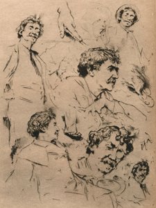 詹姆斯·麦克尼尔·惠斯勒研究，约1886年。 1903年 作者 Mortimer Ludington Menpes