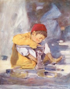 世界儿童：印第安人，一个年轻的工人（彩色石印版） 作者 Mortimer Ludington Menpes