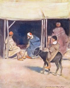 世界儿童：摩尔人》，《午间》（彩色印刷版） 作者 Mortimer Ludington Menpes