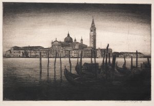 圣乔治·马焦雷（San Giorgio Maggiore），1910年。 作者 Mortimer Menpes